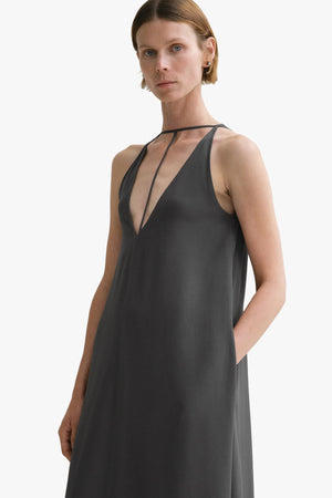 T-Strap Crepe Dress
