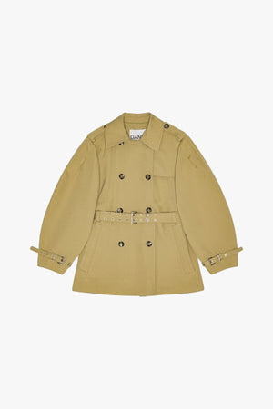 Heavy Twill Midi Trench Coat