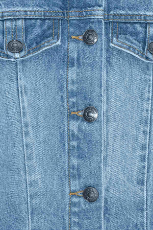 Flared Denim Top
