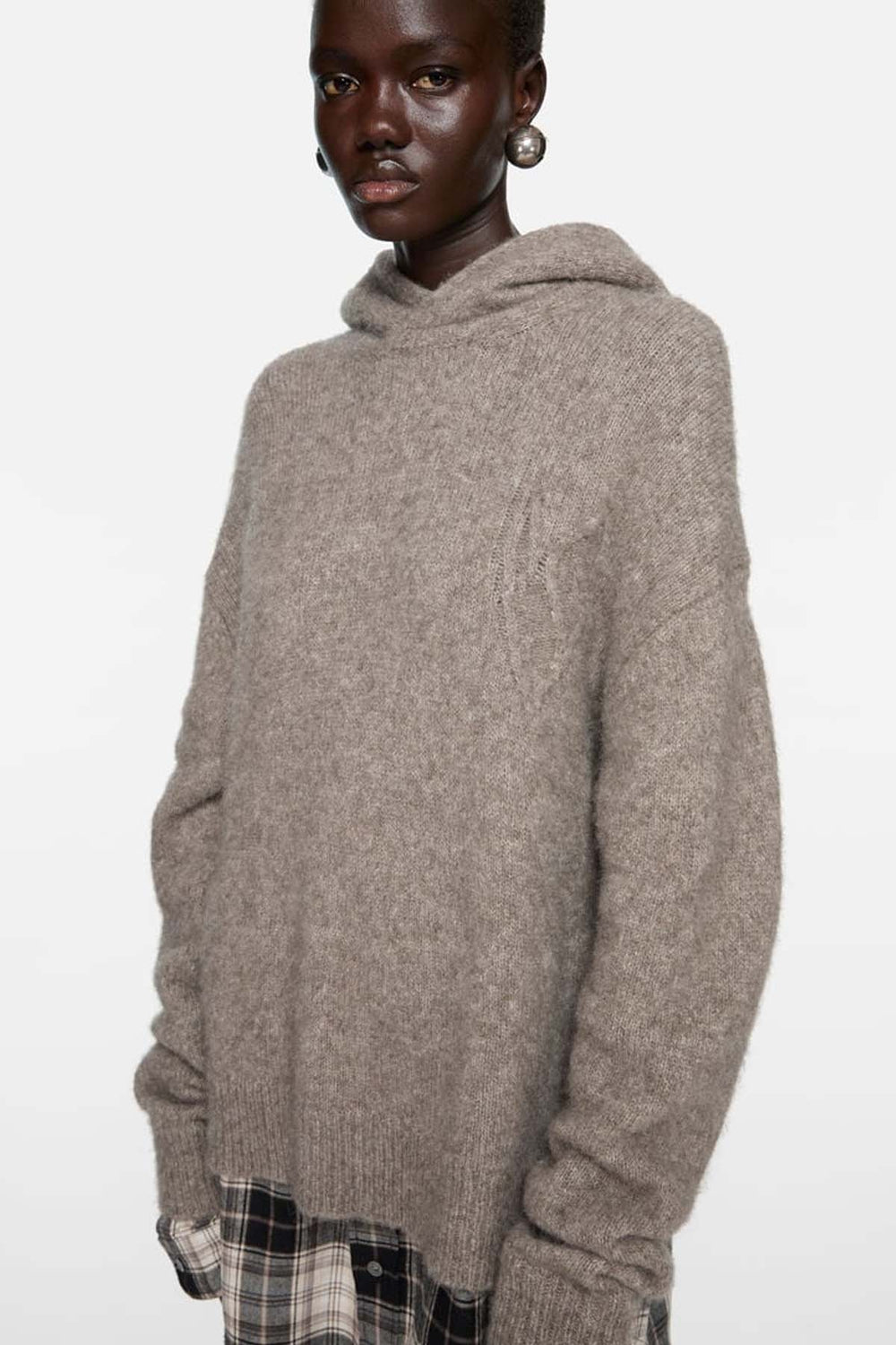 Layered Wool Hoodie