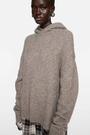 Layered Wool Hoodie