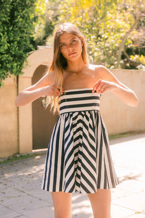 Striped Tube Mini Dress