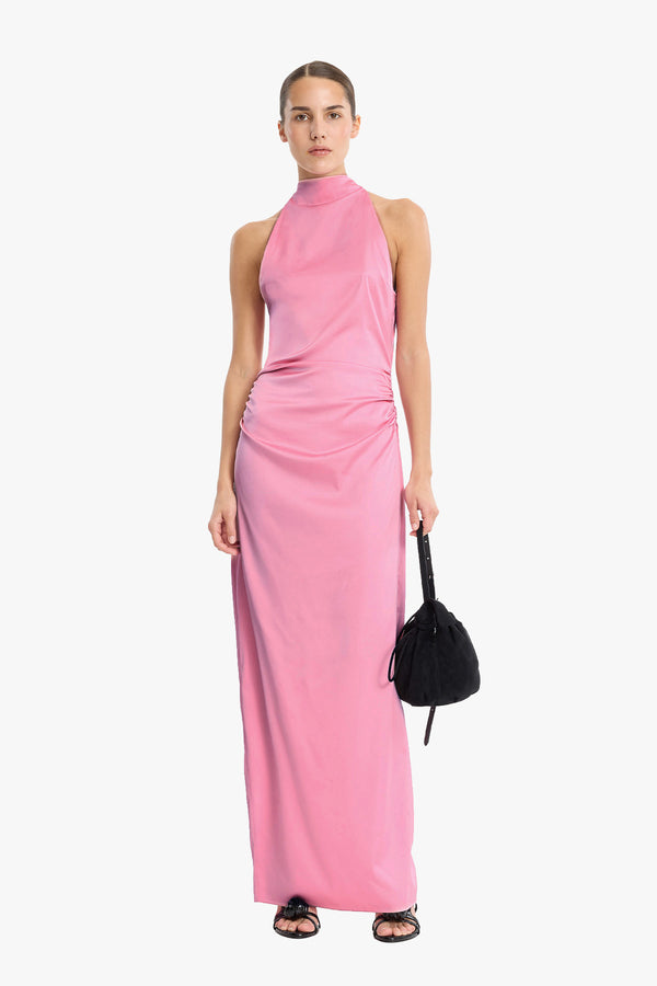 Halterneck Ruched Maxi