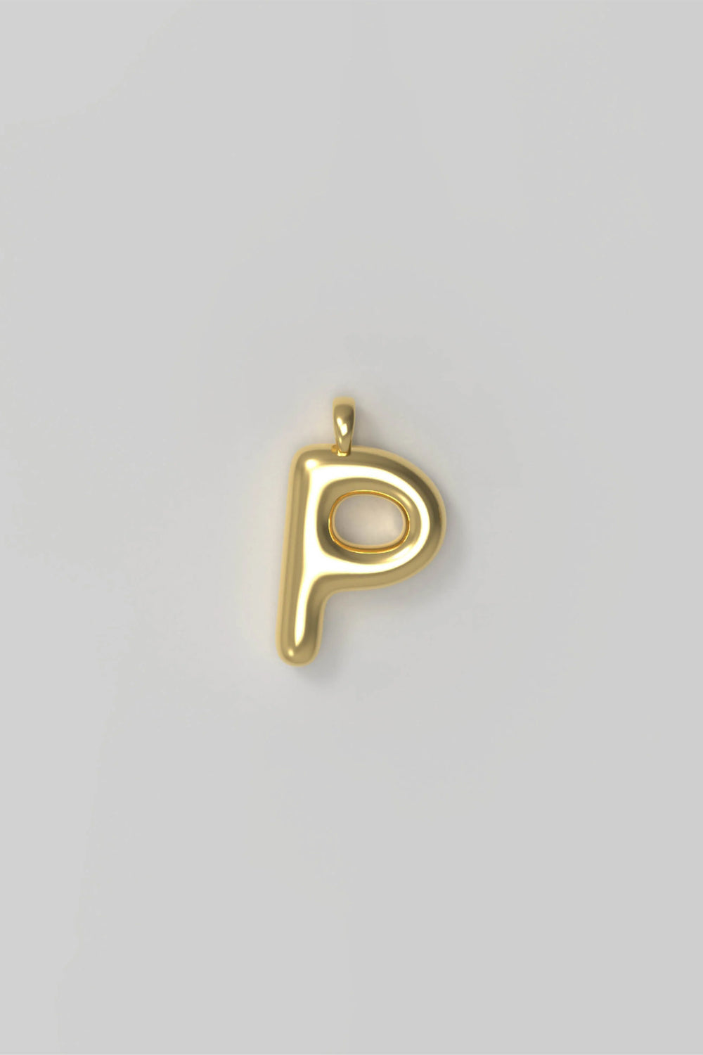 Letter charm Small P - Gold plated