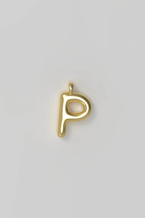 Letter charm Small P - Gold plated