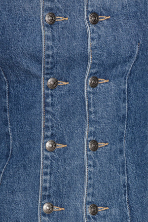 Denim Button Detail Dress
