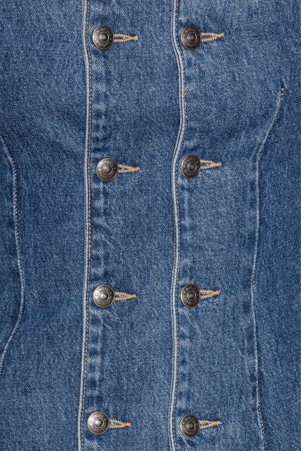 Denim Button Detail Dress