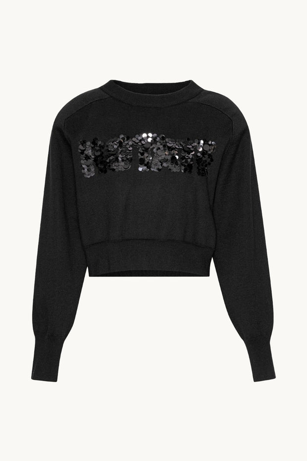 Sequin Logo Sweater