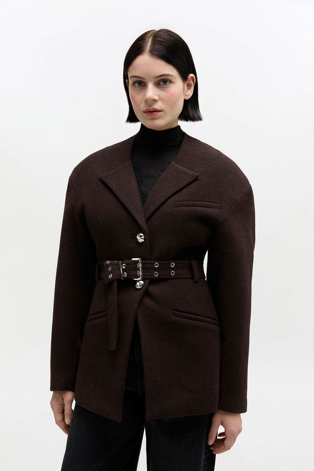 Peacoat Wool Fitted Jacket