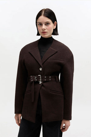 Peacoat Wool Fitted Jacket