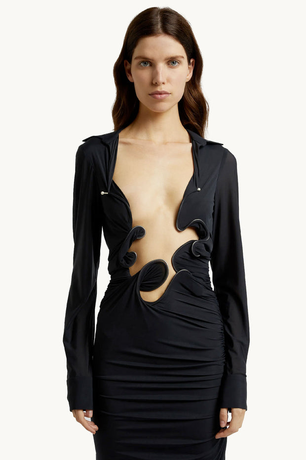 Venus Plunge Shirt Dress
