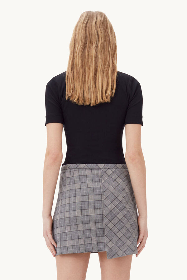 Check Mix Mini Skirt