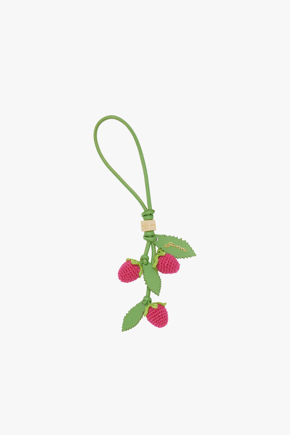 Raspberry Flower Bag Charm
