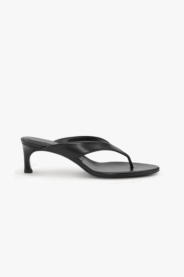 Kitten Heel Leather Mule