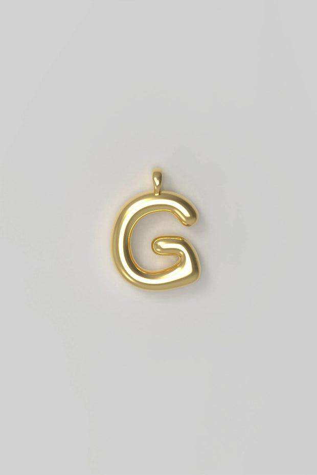 Letter charm Small G - Gold plated