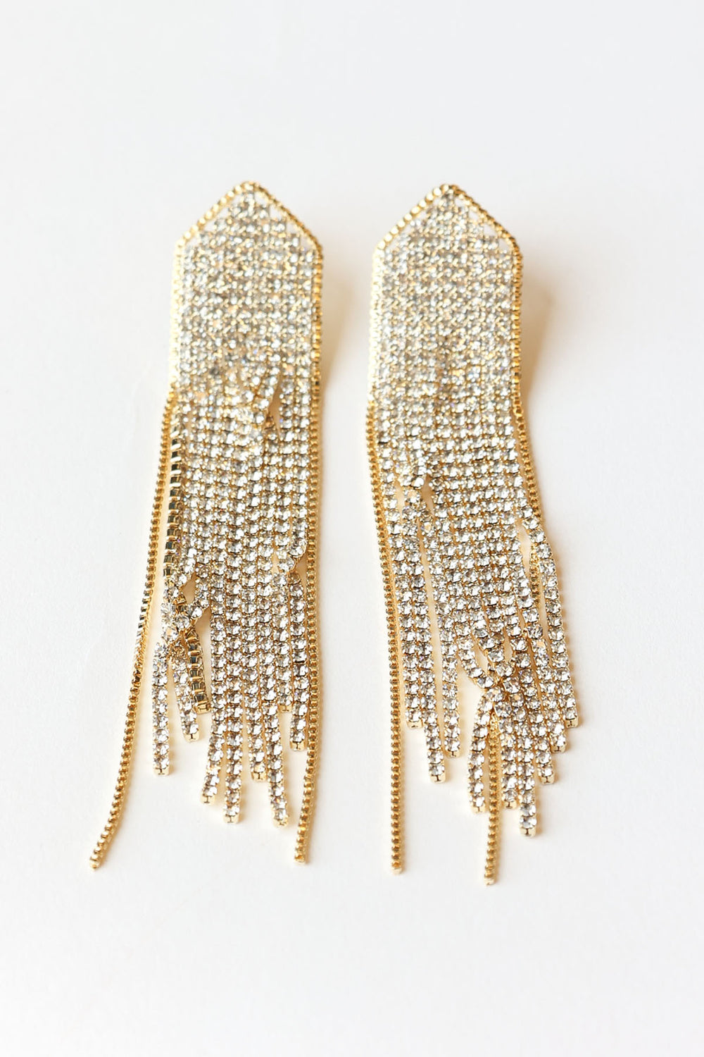 Rhinestone Gold Earrings