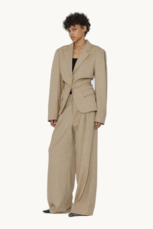 Wide Pants With Eyelet Belt