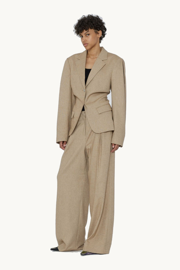 Wide Pants With Eyelet Belt