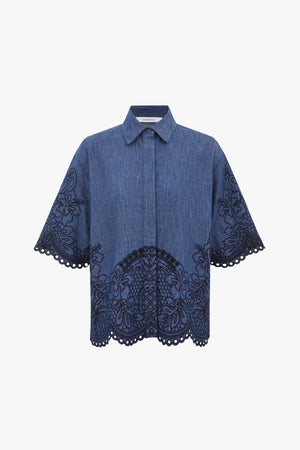 Coco Embroidered Denim Shirt