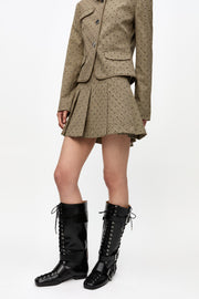 Flock Check Suiting Mini Skirt