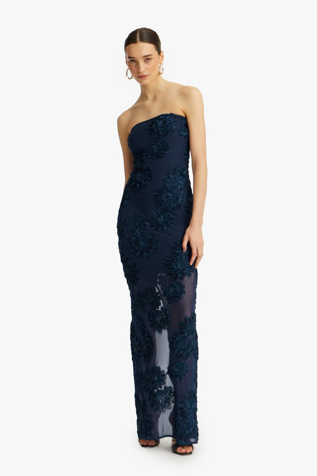 3D Mesh Maxi Dress