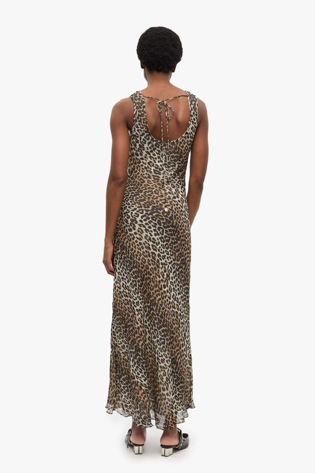 Printed Viscose Chiffon Maxi Dress