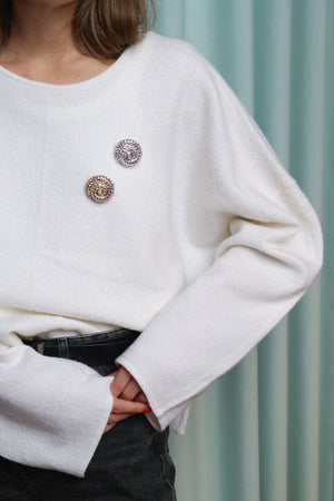 Silver Le Soleil Brooch