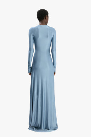 Long Sleeve Twist Detail Gown