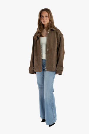 Oversized Leather Jacket