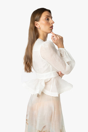 Dawning V-Neck Beaded Blouse