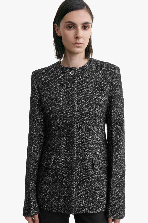 Collarless Cinched Jacket