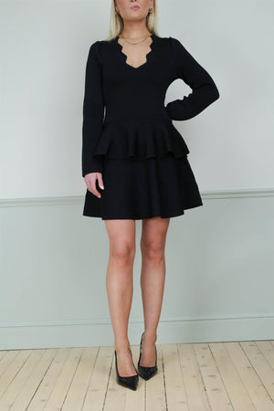 Scalloped Peplum Top