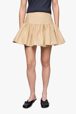 Double Cotton Mini Skirt