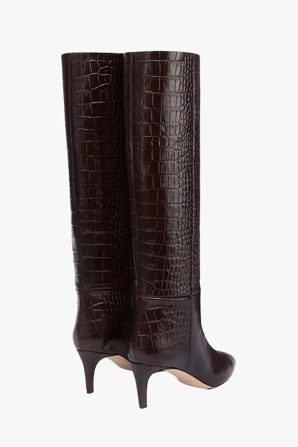 Embossed Croco Stiletto Boot 60