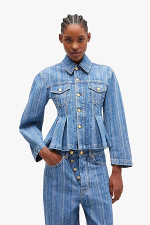 Structured Denim Fitted Jacket