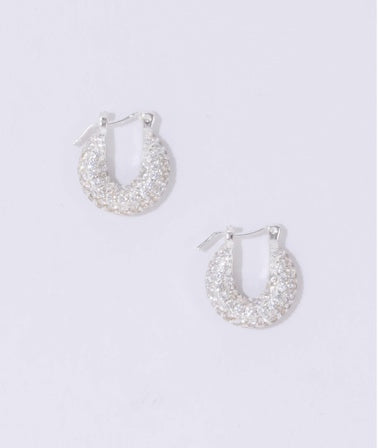 Tiny Diamond Hoops