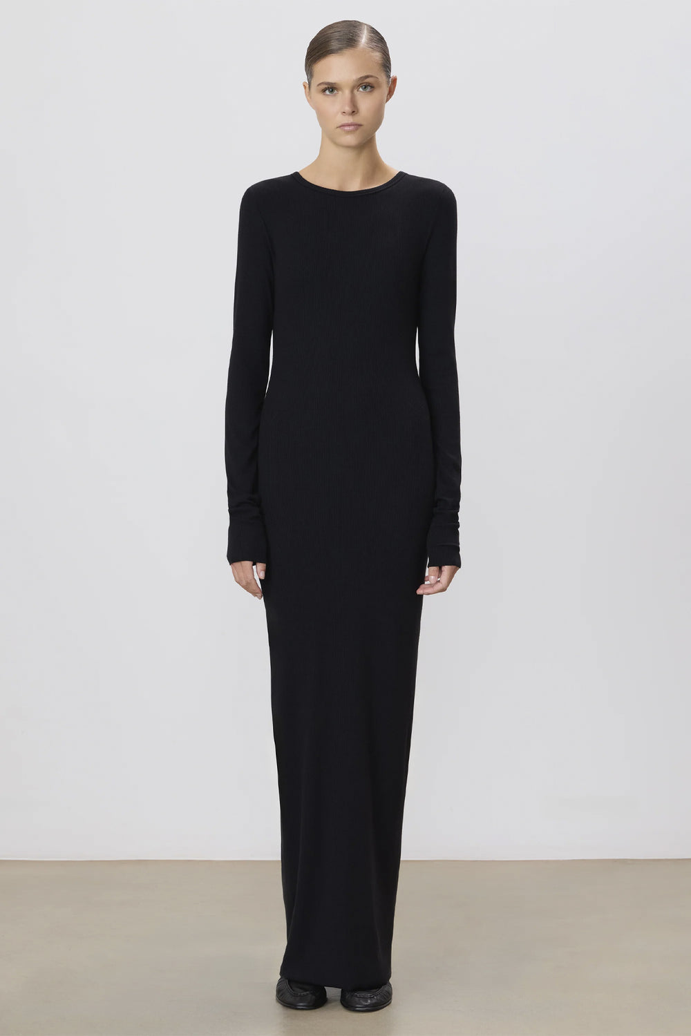 Long Sleeve Crewneck Maxi Dress