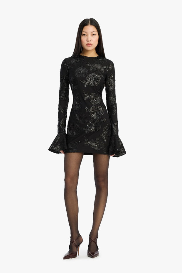 Sequins Ls Mini Dress
