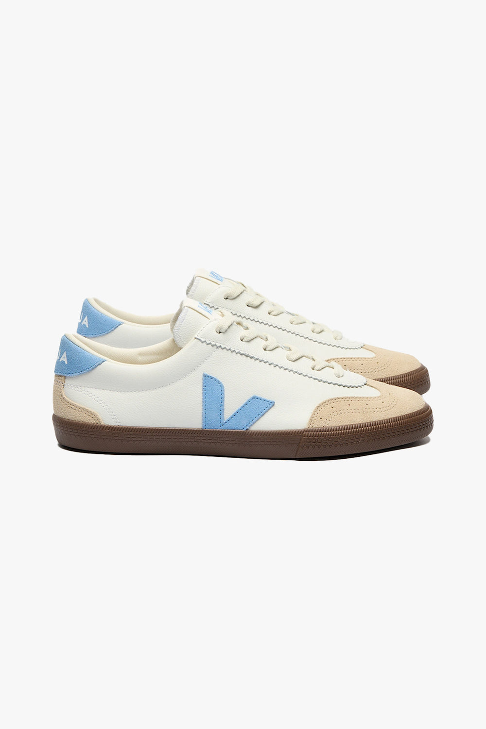 Volley Leather White Aqua