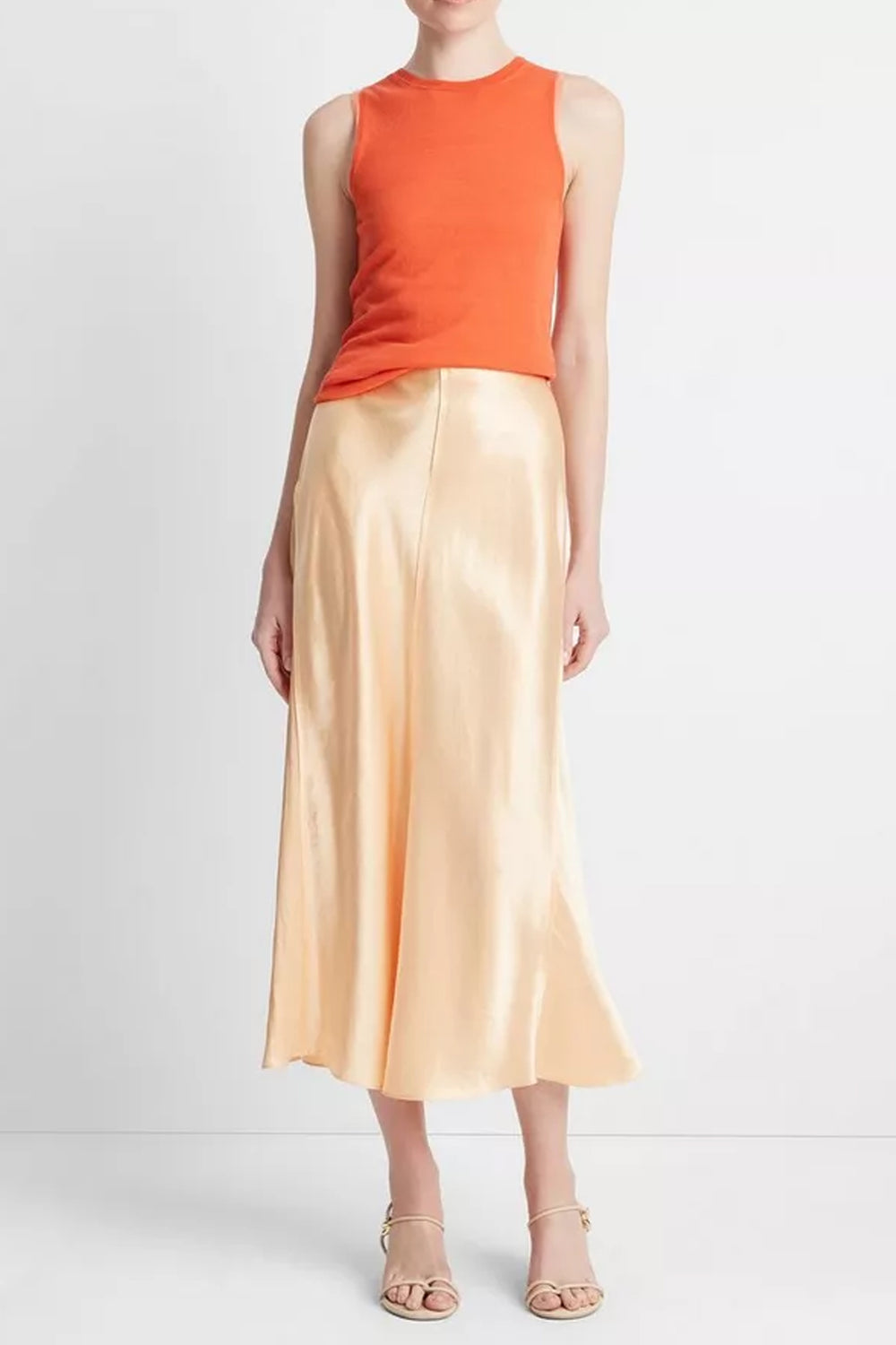 Raw Edge Panelled Slip Skirt