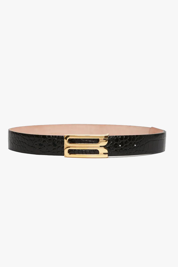 Jumbo Frame Belt Embossed Croco