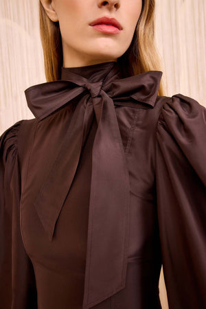 Giorgia Silk Neck Tie Blouse