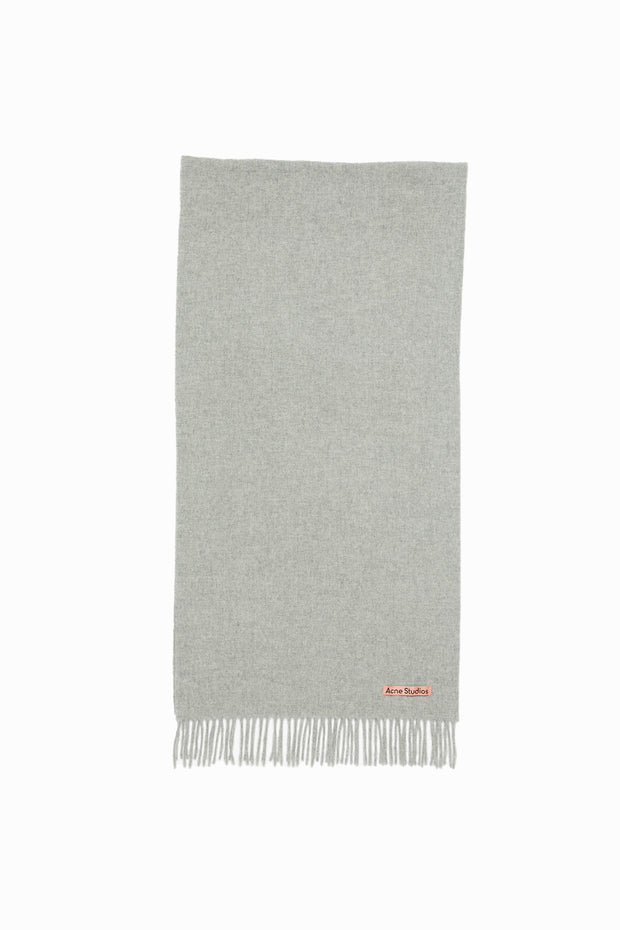 Narrow Fringe Wool Scarf