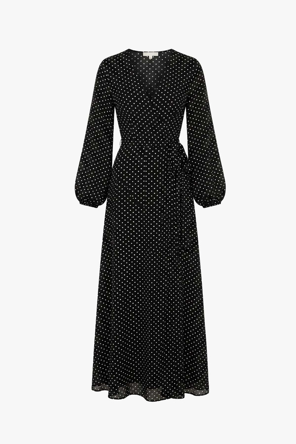 Long Polka Wrap Dress