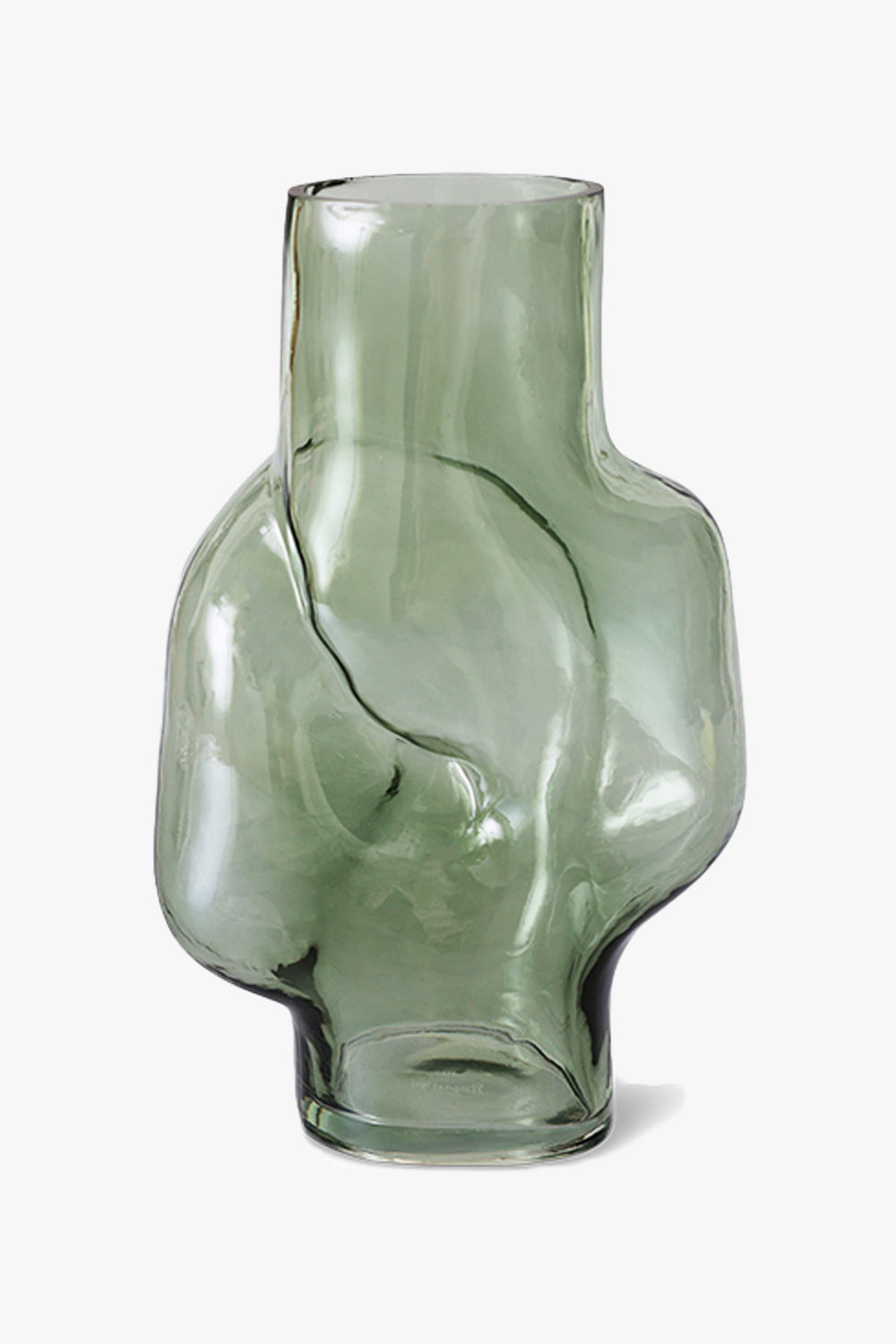 Gleam Glass High Vase Olive