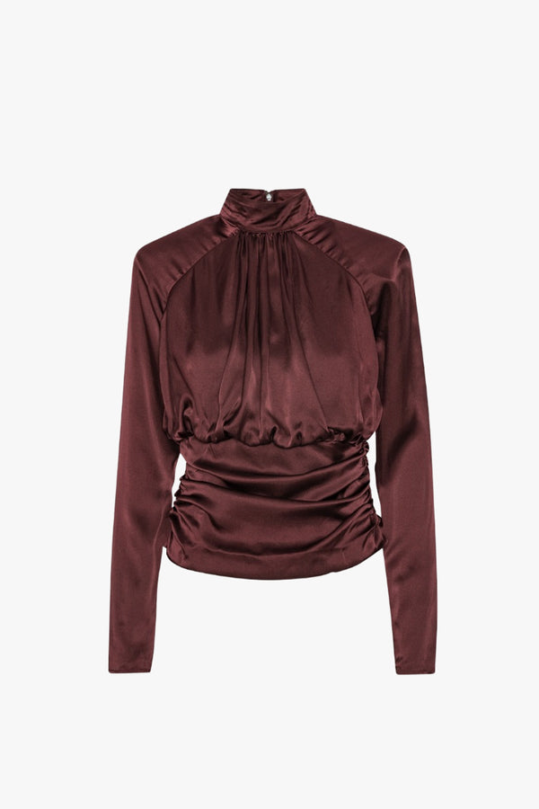 Ls Ruched Silk Top