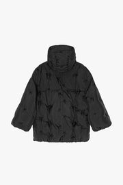 Nylon Teck Puffer Midi Jacket