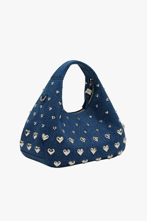 Hobo Mini Heart Stud Denim