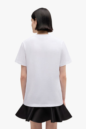 Basic Cotton Jersey T-Shirt Boots Print
