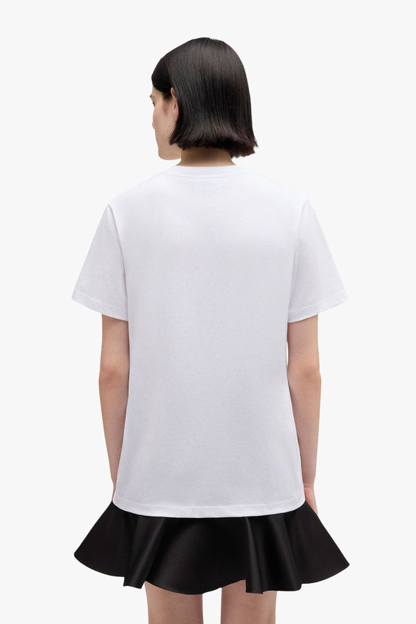 Basic Cotton Jersey T-Shirt Boots Print